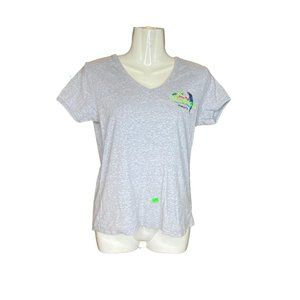 Margaritaville Jamaica Parrot Woman’s Large T shirt Pre Shrunk V neck  ST31